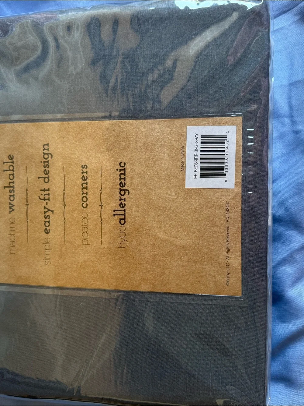premium bed skirt soft brown